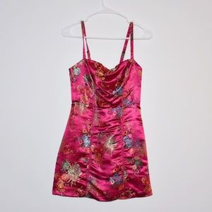 Urban Outfitters floral rose red mini dress
